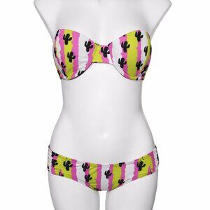 TVK by PACSUN Cactus Print Bandeau Bikini Set L/S
